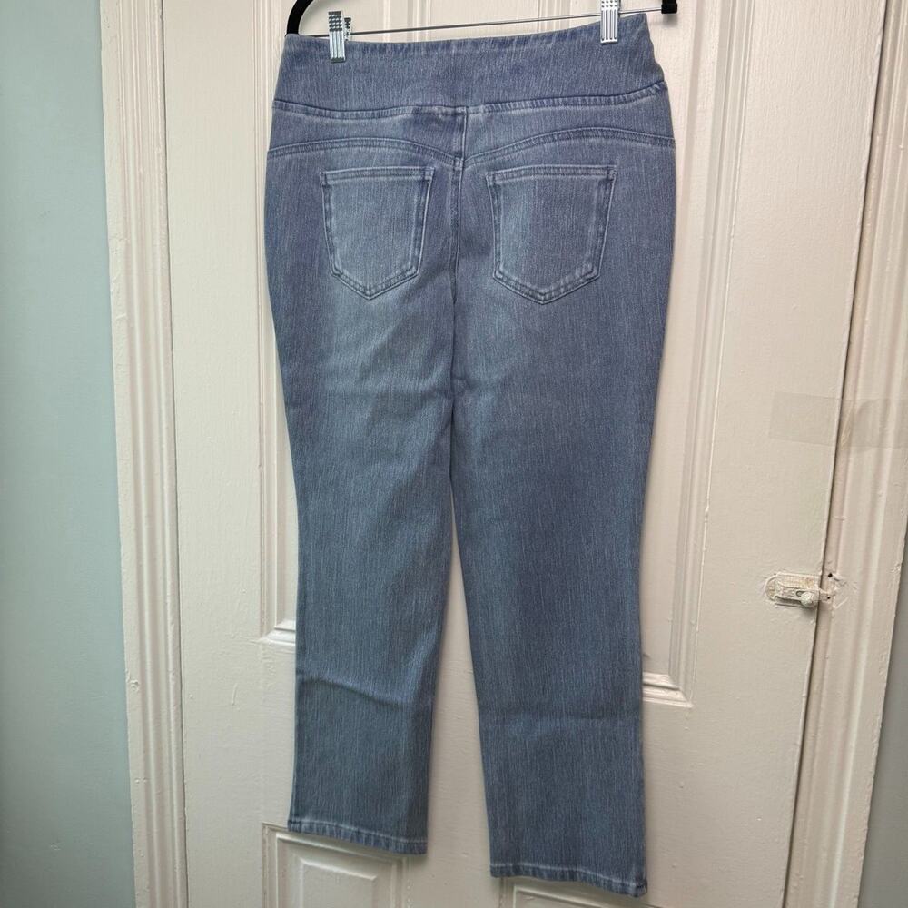 Belle by Kim Gravel Flexibelle Pants Womens 10P Straight Leg Light Wash NWOT - Picture 6 of 9